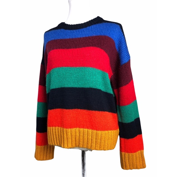 Urban Outfitters Sweater Bobby Rainbow Striped - Picture 3 of 9